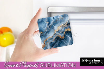 Marble Magnet Sublimation - Add Your Text Magnet Background Sublimation OrangeBrushStudio 
