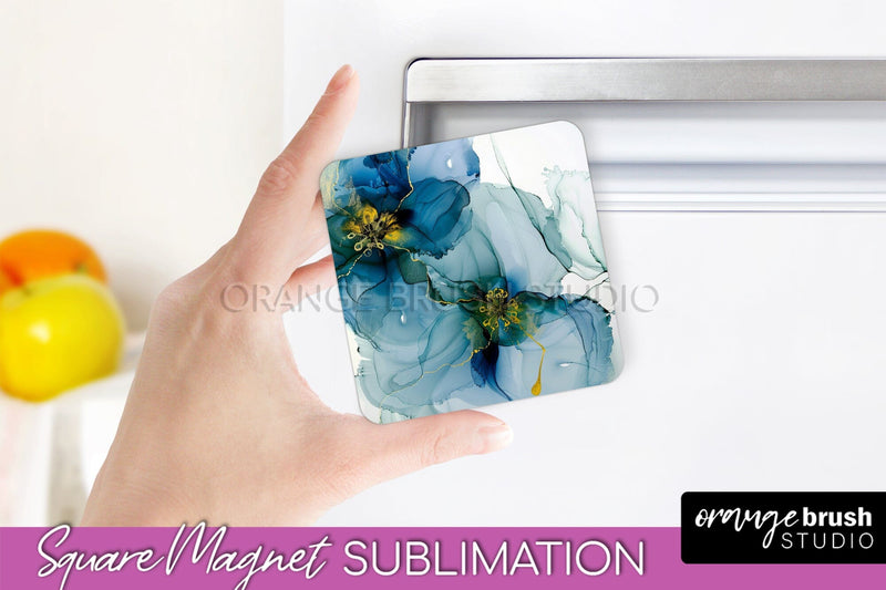 Marble Magnet Sublimation - Add Your Text Magnet Background Sublimation OrangeBrushStudio 