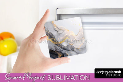 Marble Magnet Sublimation - Add Your Text Magnet Background Sublimation OrangeBrushStudio 
