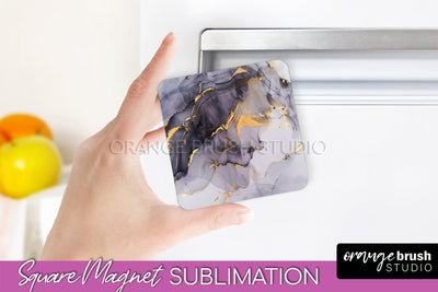 Marble Magnet Sublimation - Add Your Text Magnet Background Sublimation OrangeBrushStudio 