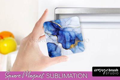 Marble Magnet Sublimation - Add Your Text Magnet Background Sublimation OrangeBrushStudio 