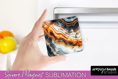 Marble Magnet Sublimation - Add Your Text Magnet Background Sublimation OrangeBrushStudio 