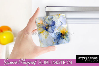 Marble Magnet Sublimation - Add Your Text Magnet Background Sublimation OrangeBrushStudio 