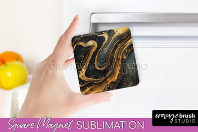 Marble Magnet Sublimation - Add Your Text Magnet Background Sublimation OrangeBrushStudio 