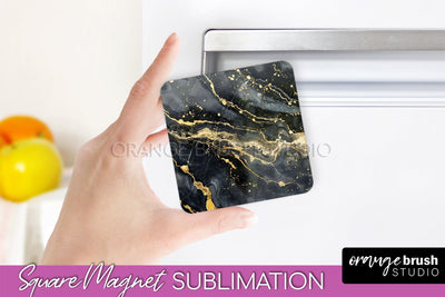 Marble Magnet Sublimation - Add Your Text Magnet Background Sublimation OrangeBrushStudio 