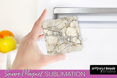 Marble Magnet Sublimation - Add Your Text Magnet Background Sublimation OrangeBrushStudio 