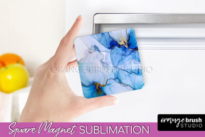 Marble Magnet Sublimation - Add Your Text Magnet Background Sublimation OrangeBrushStudio 