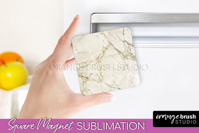 Marble Magnet Sublimation - Add Your Text Magnet Background Sublimation OrangeBrushStudio 