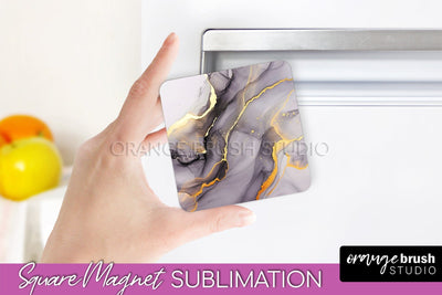 Marble Magnet Sublimation - Add Your Text Magnet Background Sublimation OrangeBrushStudio 