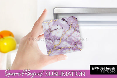 Marble Magnet Sublimation - Add Your Text Magnet Background Sublimation OrangeBrushStudio 