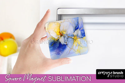 Marble Magnet Sublimation - Add Your Text Magnet Background Sublimation OrangeBrushStudio 