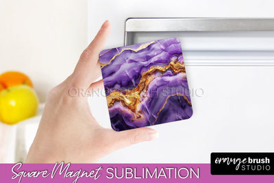 Marble Magnet Sublimation - Add Your Text Magnet Background Sublimation OrangeBrushStudio 