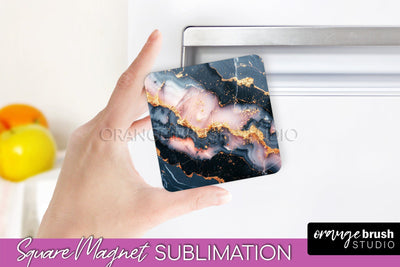 Marble Magnet Sublimation - Add Your Text Magnet Background Sublimation OrangeBrushStudio 