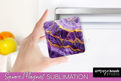 Marble Magnet Sublimation - Add Your Text Magnet Background Sublimation OrangeBrushStudio 