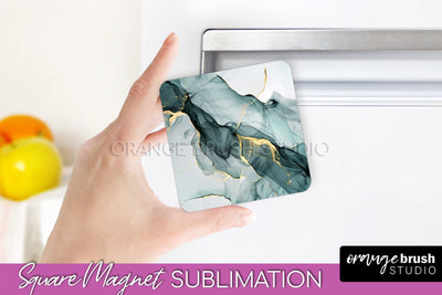 Marble Magnet Sublimation - Add Your Text Magnet Background Sublimation OrangeBrushStudio 