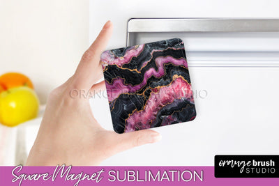 Marble Magnet Sublimation - Add Your Text Magnet Background Sublimation OrangeBrushStudio 
