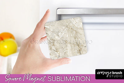 Marble Magnet Sublimation - Add Your Text Magnet Background Sublimation OrangeBrushStudio 