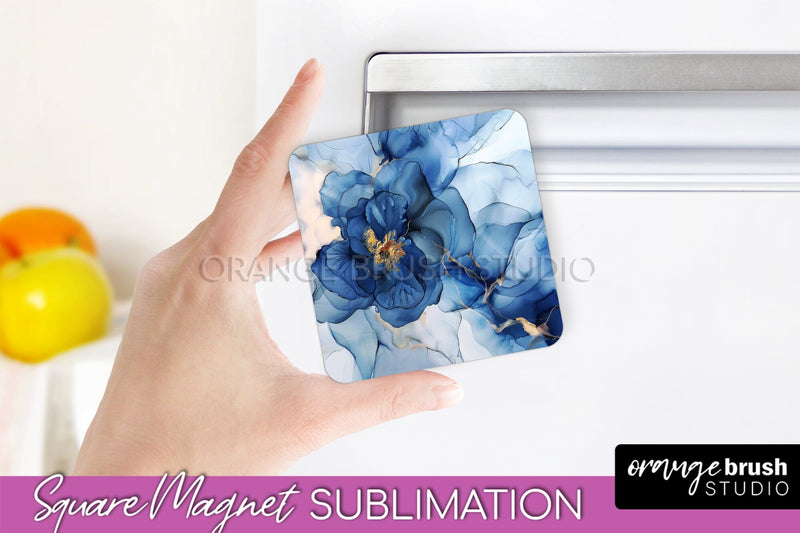 Marble Magnet Sublimation - Add Your Text Magnet Background Sublimation OrangeBrushStudio 