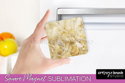 Marble Magnet Sublimation - Add Your Text Magnet Background Sublimation OrangeBrushStudio 