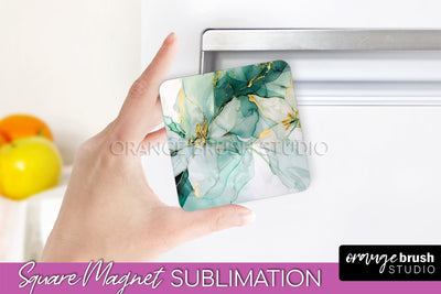 Marble Magnet Sublimation - Add Your Text Magnet Background Sublimation OrangeBrushStudio 