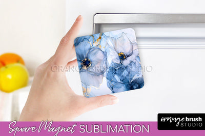 Marble Magnet Sublimation - Add Your Text Magnet Background Sublimation OrangeBrushStudio 