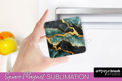 Marble Magnet Sublimation - Add Your Text Magnet Background Sublimation OrangeBrushStudio 