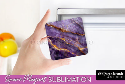 Marble Magnet Sublimation - Add Your Text Magnet Background Sublimation OrangeBrushStudio 