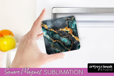 Marble Magnet Sublimation - Add Your Text Magnet Background Sublimation OrangeBrushStudio 