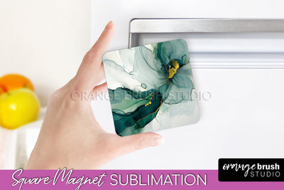 Marble Magnet Sublimation - Add Your Text Magnet Background Sublimation OrangeBrushStudio 