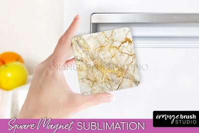 Marble Magnet Sublimation - Add Your Text Magnet Background Sublimation OrangeBrushStudio 