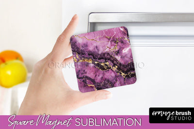 Marble Magnet Sublimation - Add Your Text Magnet Background Sublimation OrangeBrushStudio 