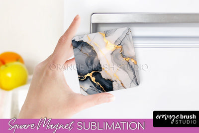 Marble Magnet Sublimation - Add Your Text Magnet Background Sublimation OrangeBrushStudio 