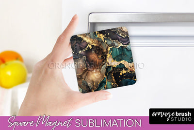 Marble Magnet Sublimation - Add Your Text Magnet Background Sublimation OrangeBrushStudio 