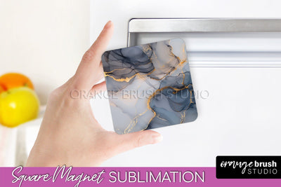 Marble Magnet Sublimation - Add Your Text Magnet Background Sublimation OrangeBrushStudio 