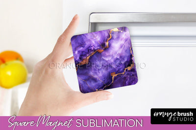 Marble Magnet Sublimation - Add Your Text Magnet Background Sublimation OrangeBrushStudio 