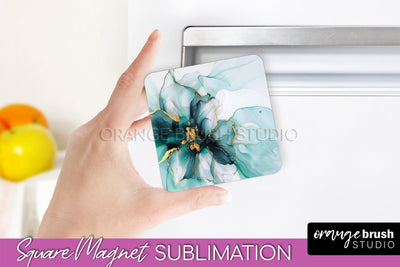 Marble Magnet Sublimation - Add Your Text Magnet Background Sublimation OrangeBrushStudio 