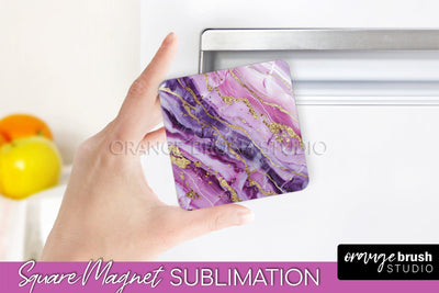 Marble Magnet Sublimation - Add Your Text Magnet Background Sublimation OrangeBrushStudio 