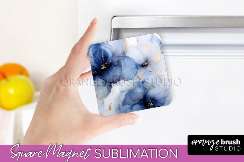 Marble Magnet Sublimation - Add Your Text Magnet Background Sublimation OrangeBrushStudio 