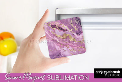 Marble Magnet Sublimation - Add Your Text Magnet Background Sublimation OrangeBrushStudio 