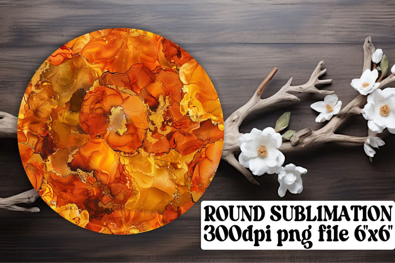 Marble Majesty Sublimation Keychain & Car Coaster Selection - Circle Ornaments Sublimation afrosvg 