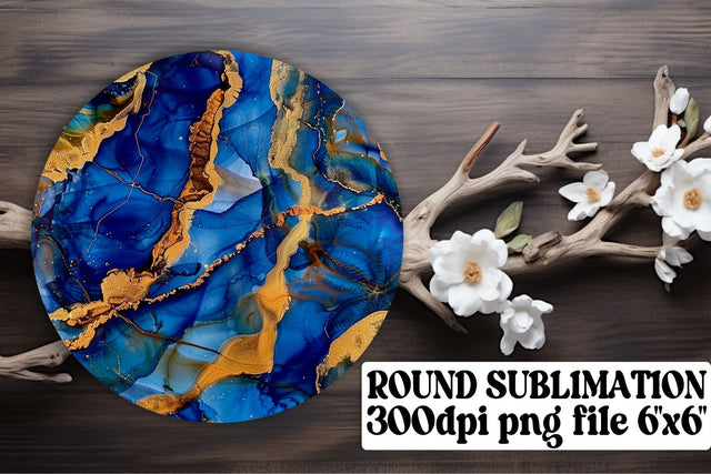 Marble Marvel Sublimation Circle Ornaments & Keychain Selection Sublimation afrosvg 