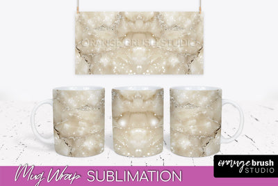 Marble Mug Wrap - 3D Marble Texture Mug Sublimation Design Sublimation OrangeBrushStudio 