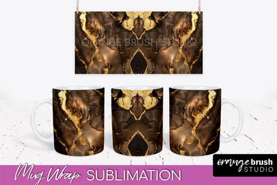 Marble Mug Wrap - 3D Marble Texture Mug Sublimation Design Sublimation OrangeBrushStudio 