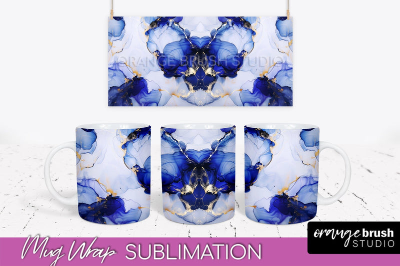 Marble Mug Wrap - 3D Marble Texture Mug Sublimation Design Sublimation OrangeBrushStudio 