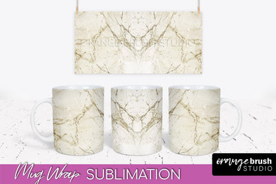 Marble Mug Wrap - 3D Marble Texture Mug Sublimation Design Sublimation OrangeBrushStudio 