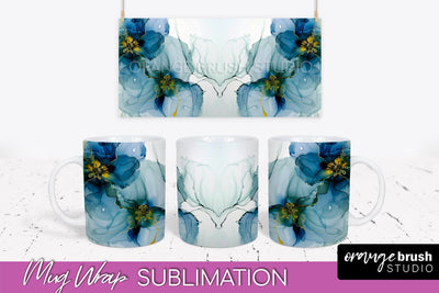 Marble Mug Wrap - 3D Marble Texture Mug Sublimation Design Sublimation OrangeBrushStudio 