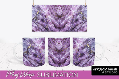 Marble Mug Wrap - 3D Marble Texture Mug Sublimation Design Sublimation OrangeBrushStudio 