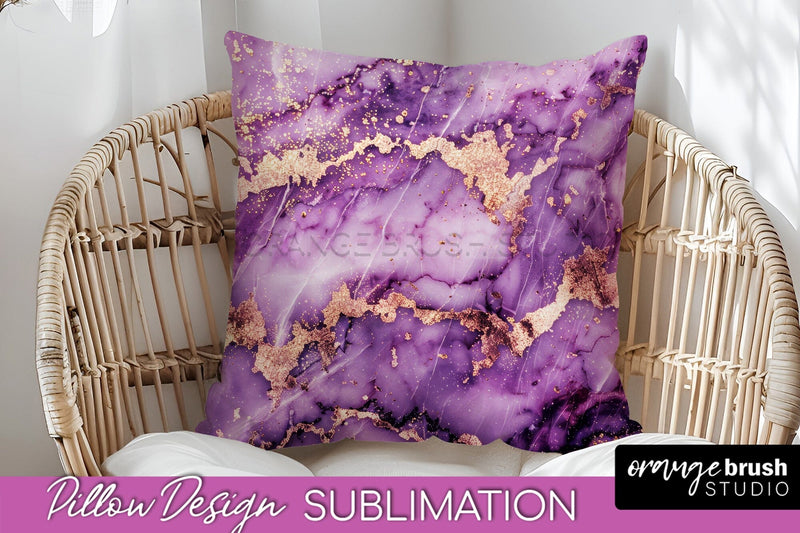 Marble Pillow Cover - Marble Texture Pillow Sublimation Sublimation OrangeBrushStudio 