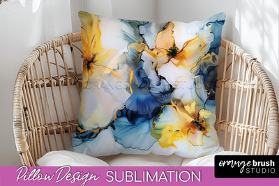 Marble Pillow Cover - Marble Texture Pillow Sublimation Sublimation OrangeBrushStudio 