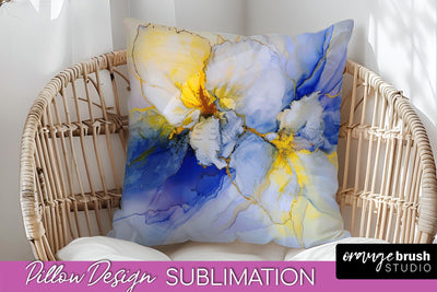 Marble Pillow Cover - Marble Texture Pillow Sublimation Sublimation OrangeBrushStudio 